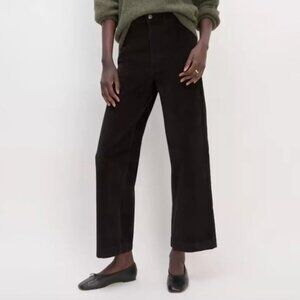 NWT Everlane The Corduroy Wide Leg Pant Womens 2 Black